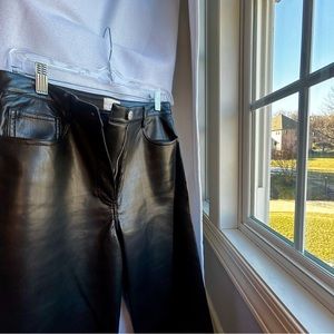 Aritzia/Wilfred - Black Pleather Jean